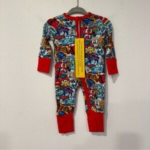 Pixar Cars Lightning McQueen & Friends Full Zip Bamboo Pajamas 0-3 months